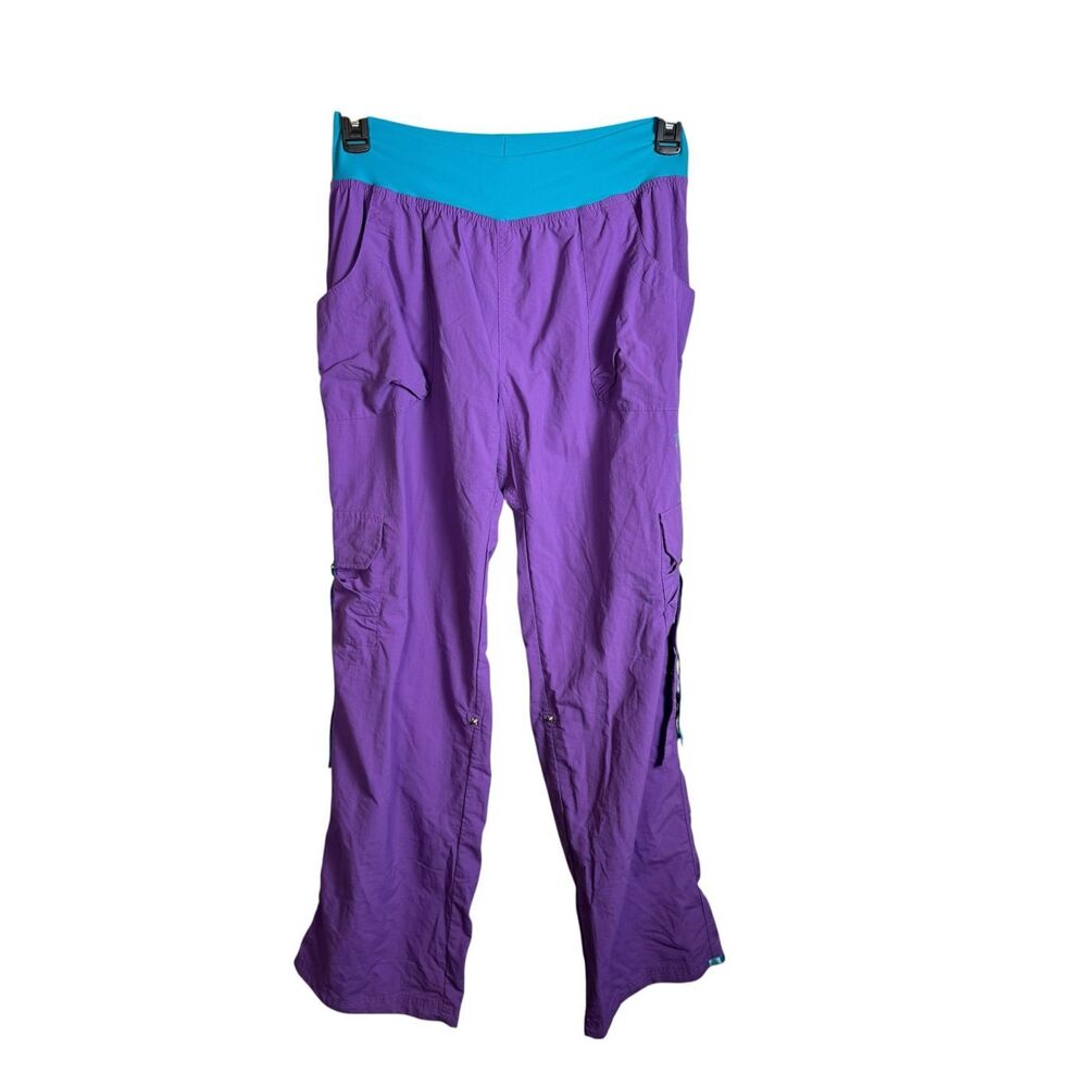 Zumba Cargo Nylon Pants Electro Dance Bright-Purple Size XL Convertible